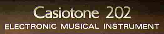 Casiotone 202 - electronic musical instrument